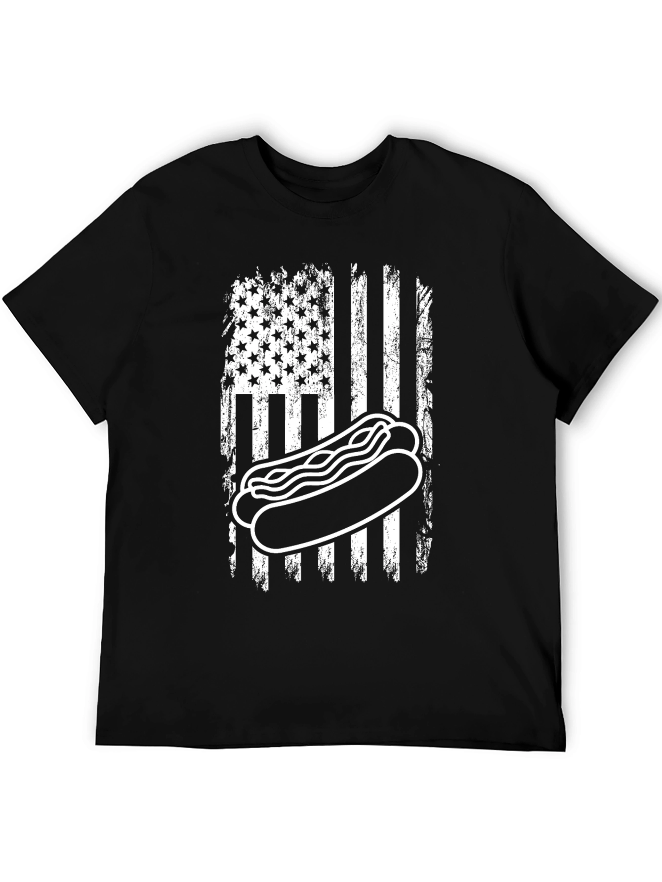 American Flag Hot Dog T-Shirt