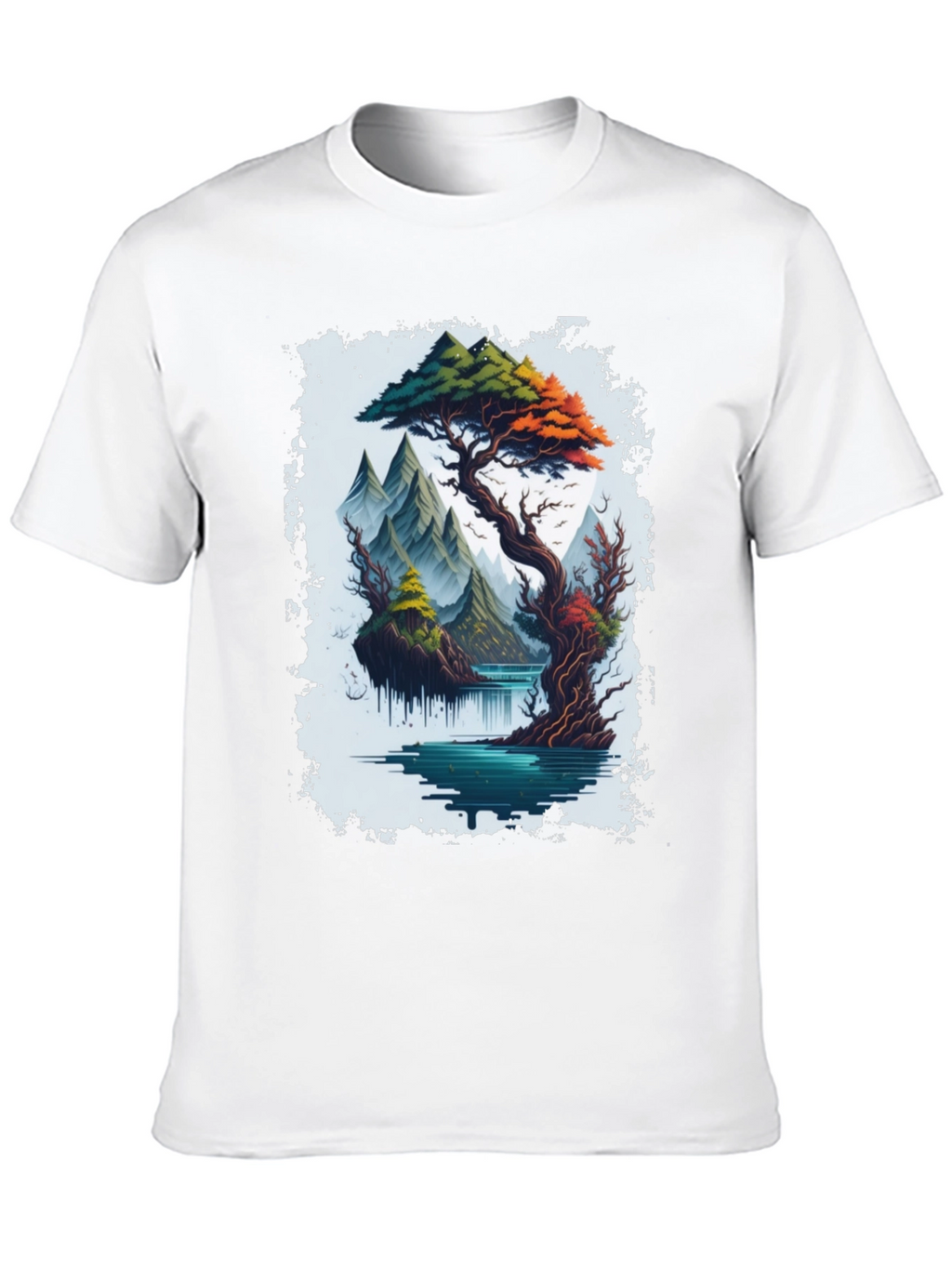 Scenic Mountain Landscape Graphic Tee