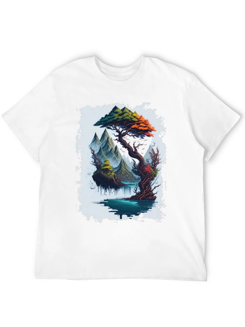 Scenic Mountain Landscape Graphic Tee