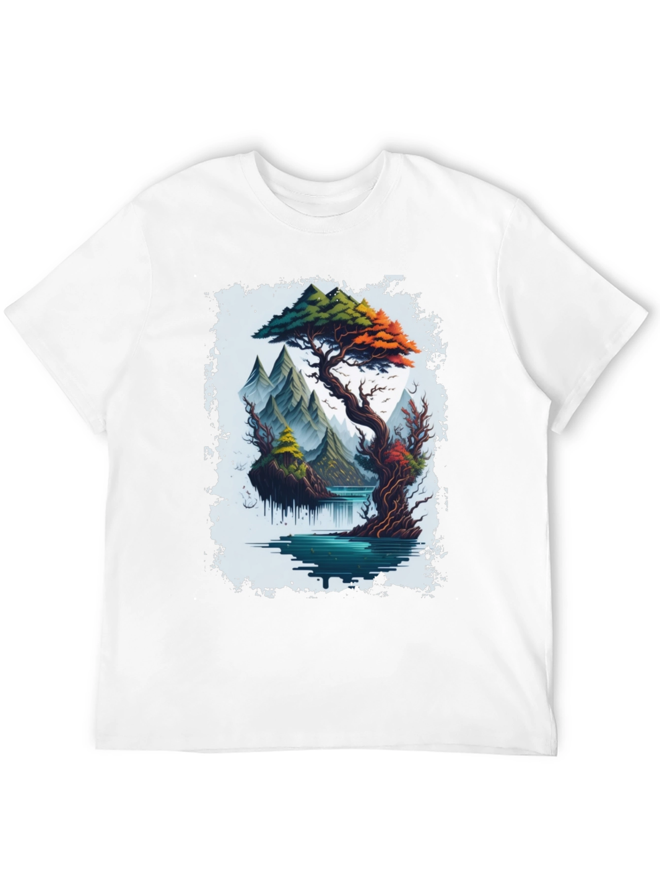 Scenic Mountain Landscape Graphic Tee