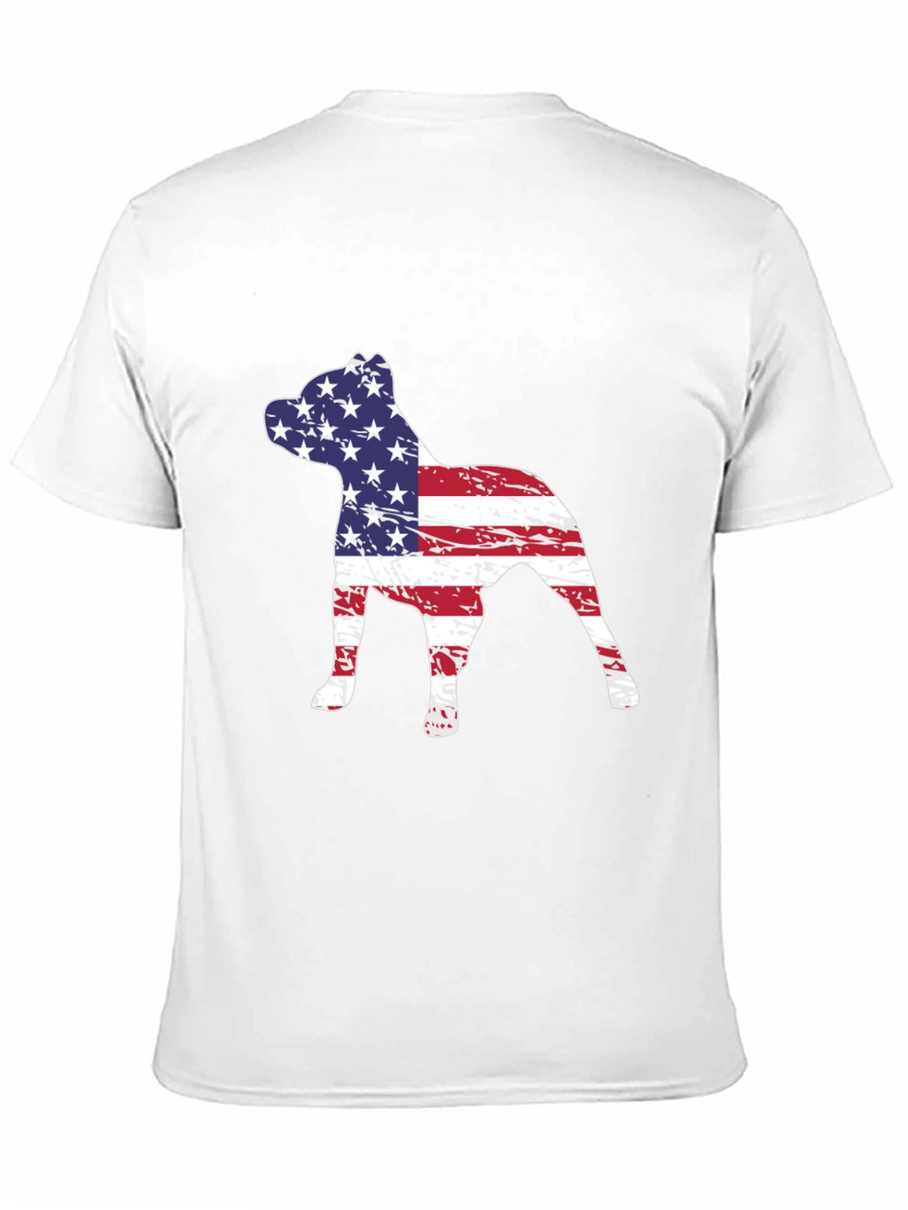 American Flag Dog Silhouette T-Shirt