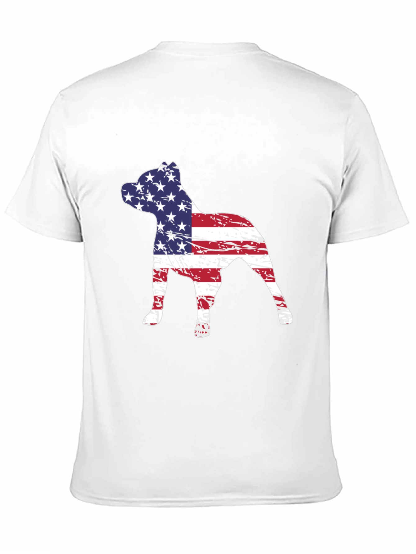 American Flag Dog Silhouette T-Shirt