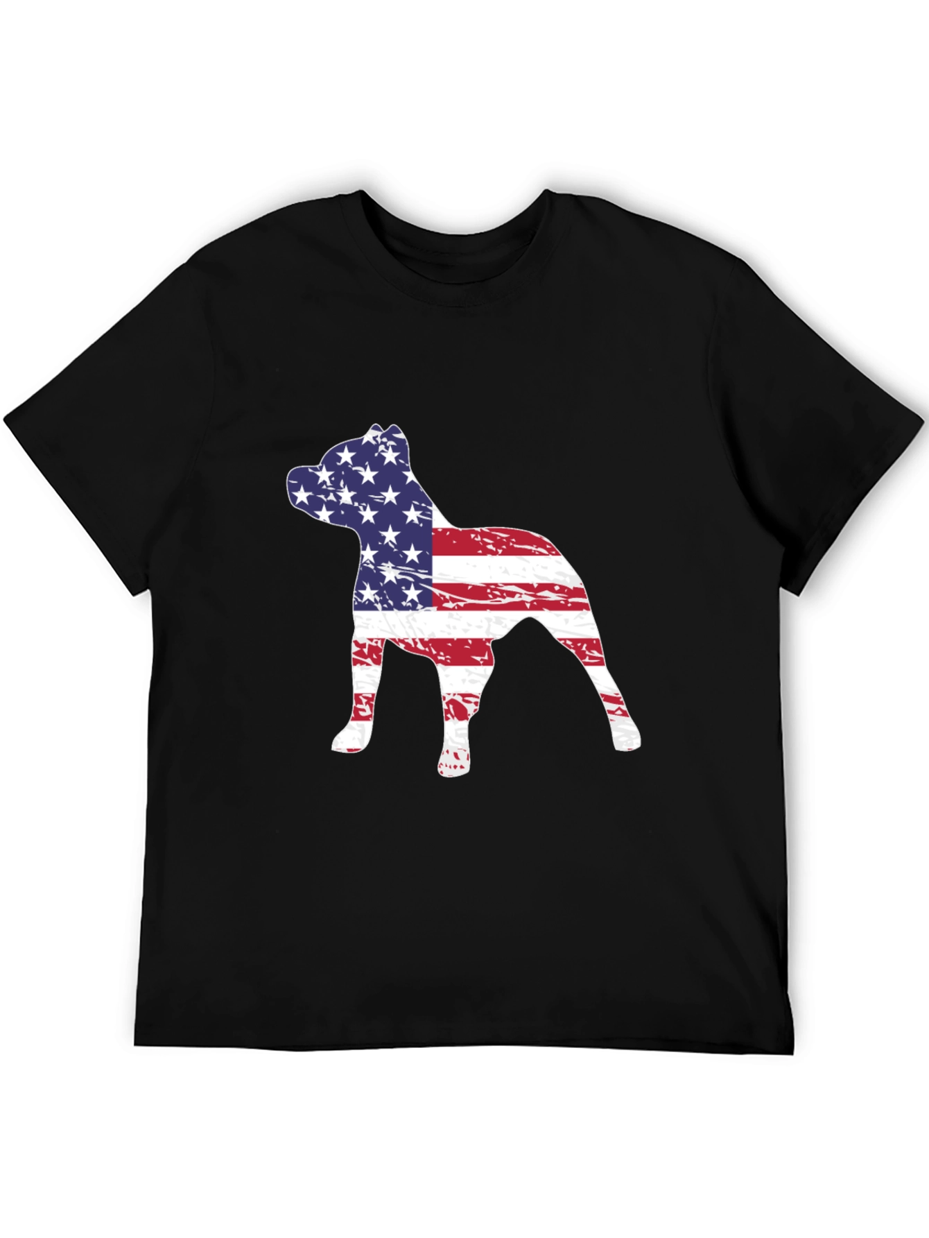 American Flag Dog Silhouette T-Shirt
