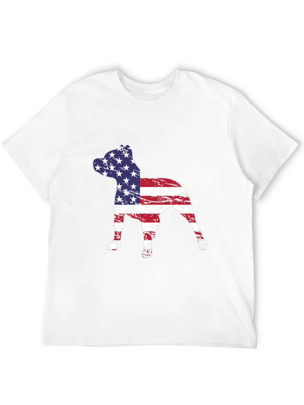 American Flag Dog Silhouette T-Shirt
