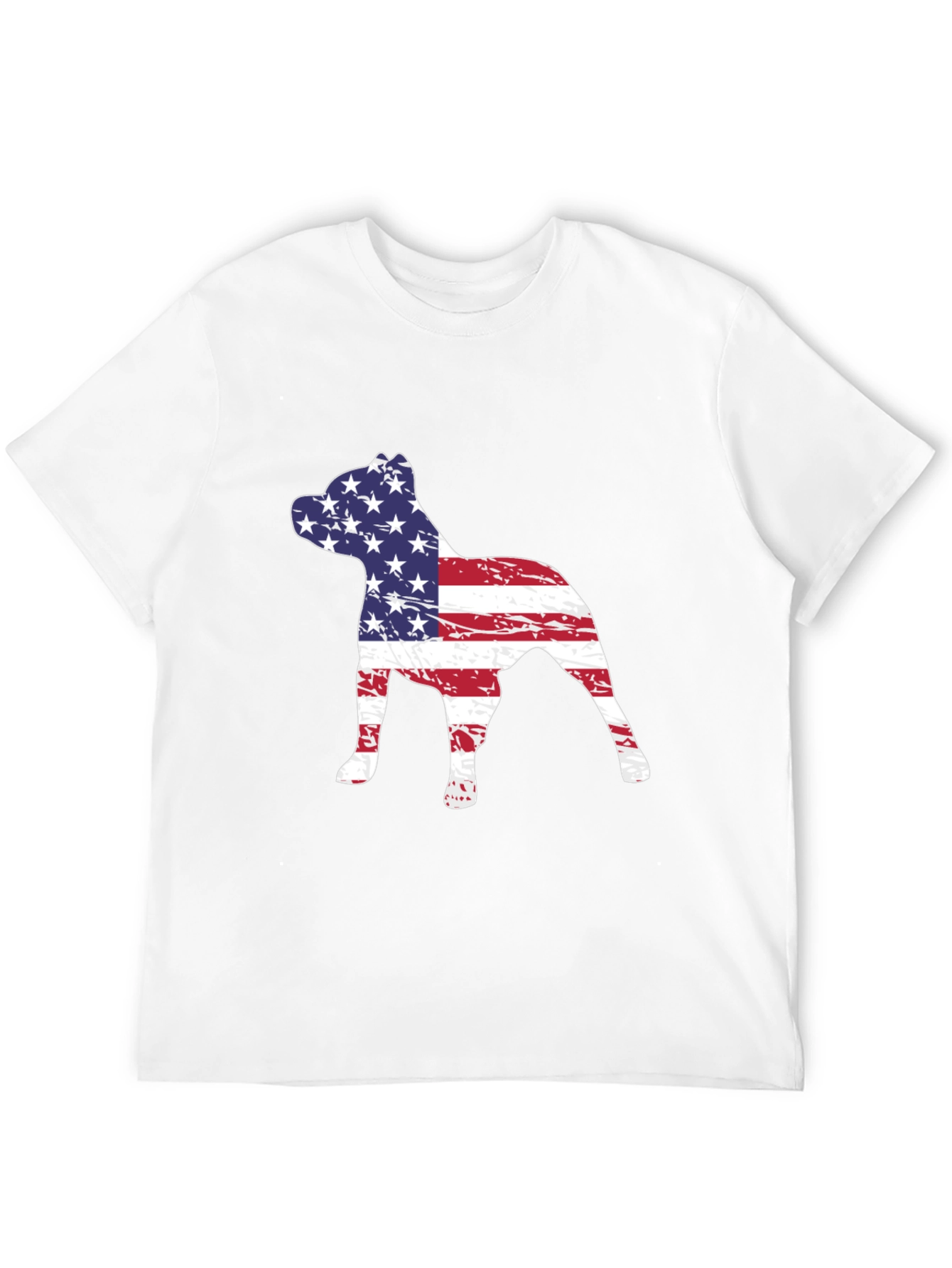 American Flag Dog Silhouette T-Shirt