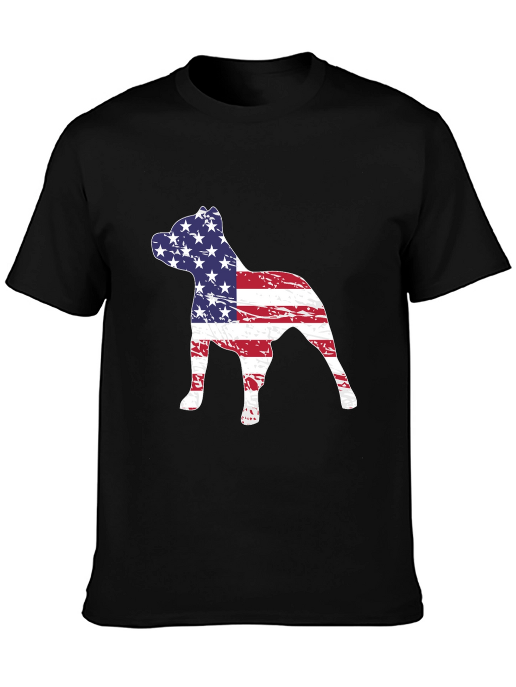 American Flag Dog Silhouette T-Shirt