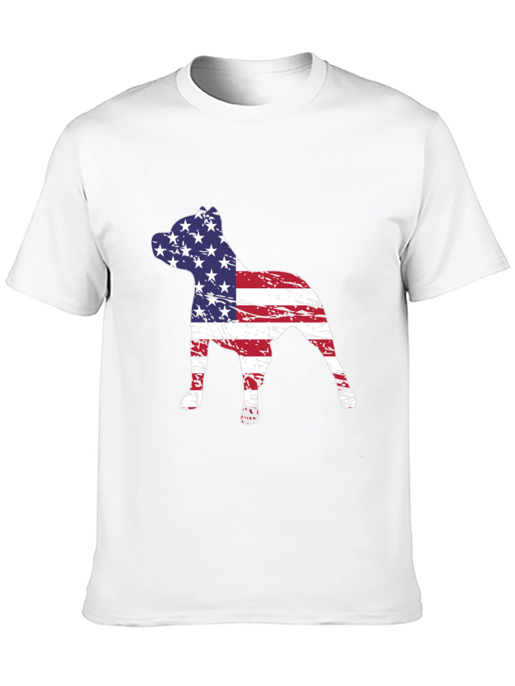 American Flag Dog Silhouette T-Shirt