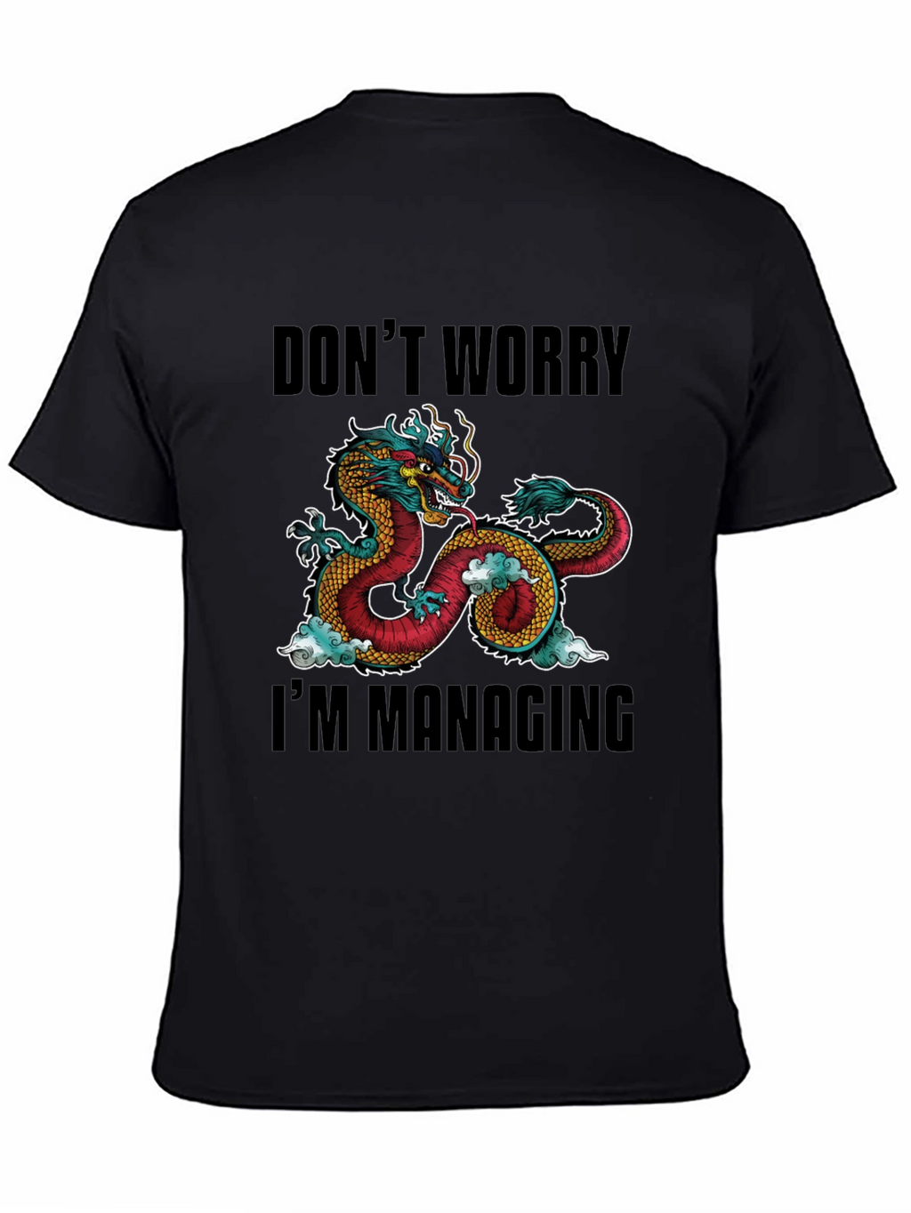 Dont Worry Im Managing Dragon Graphic T-Shirt