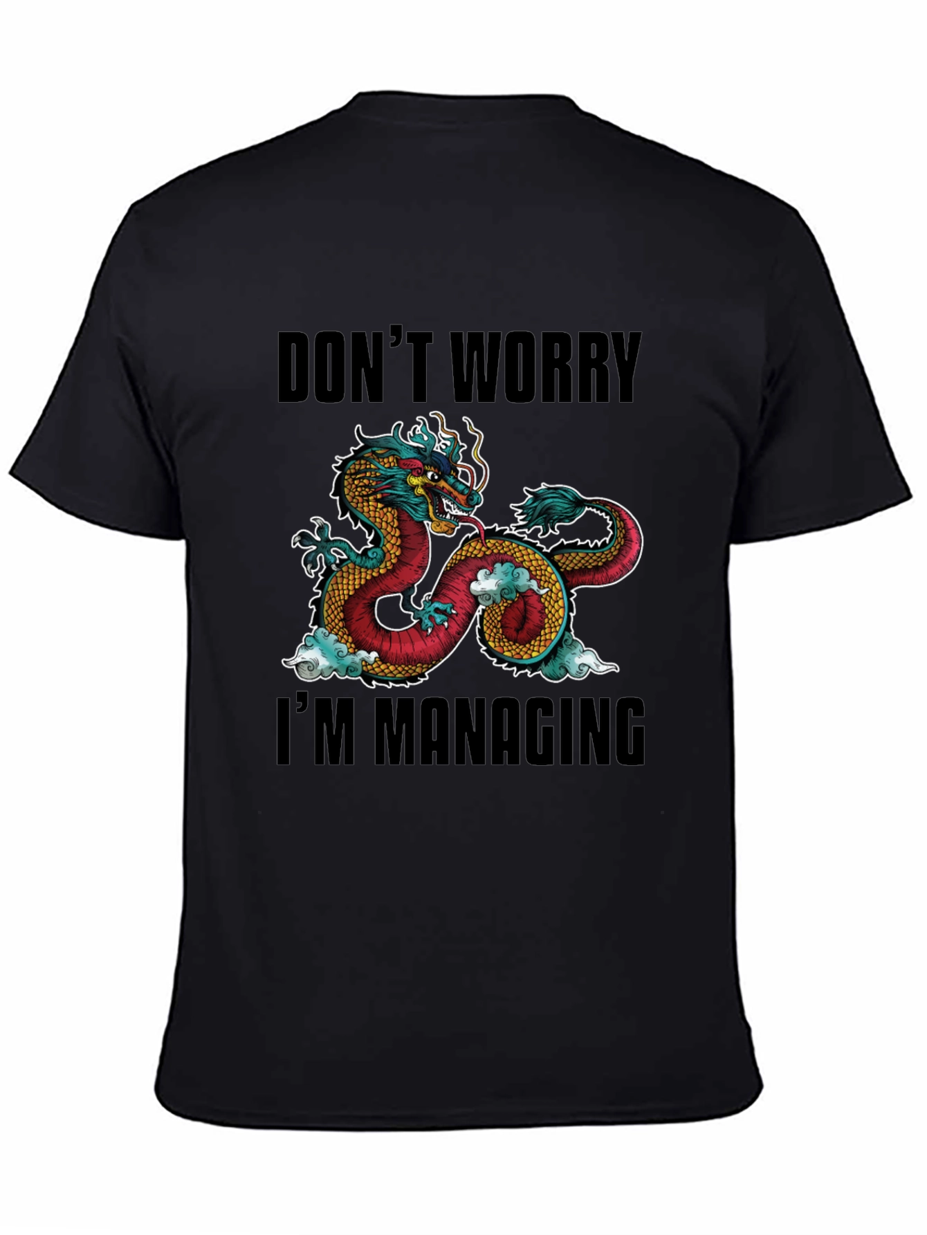 Dont Worry Im Managing Dragon Graphic T-Shirt
