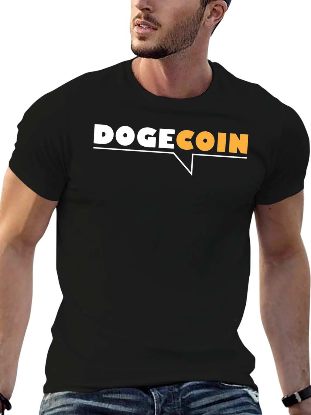 Dogecoin Graphic Tee - Black Crypto T-Shirt