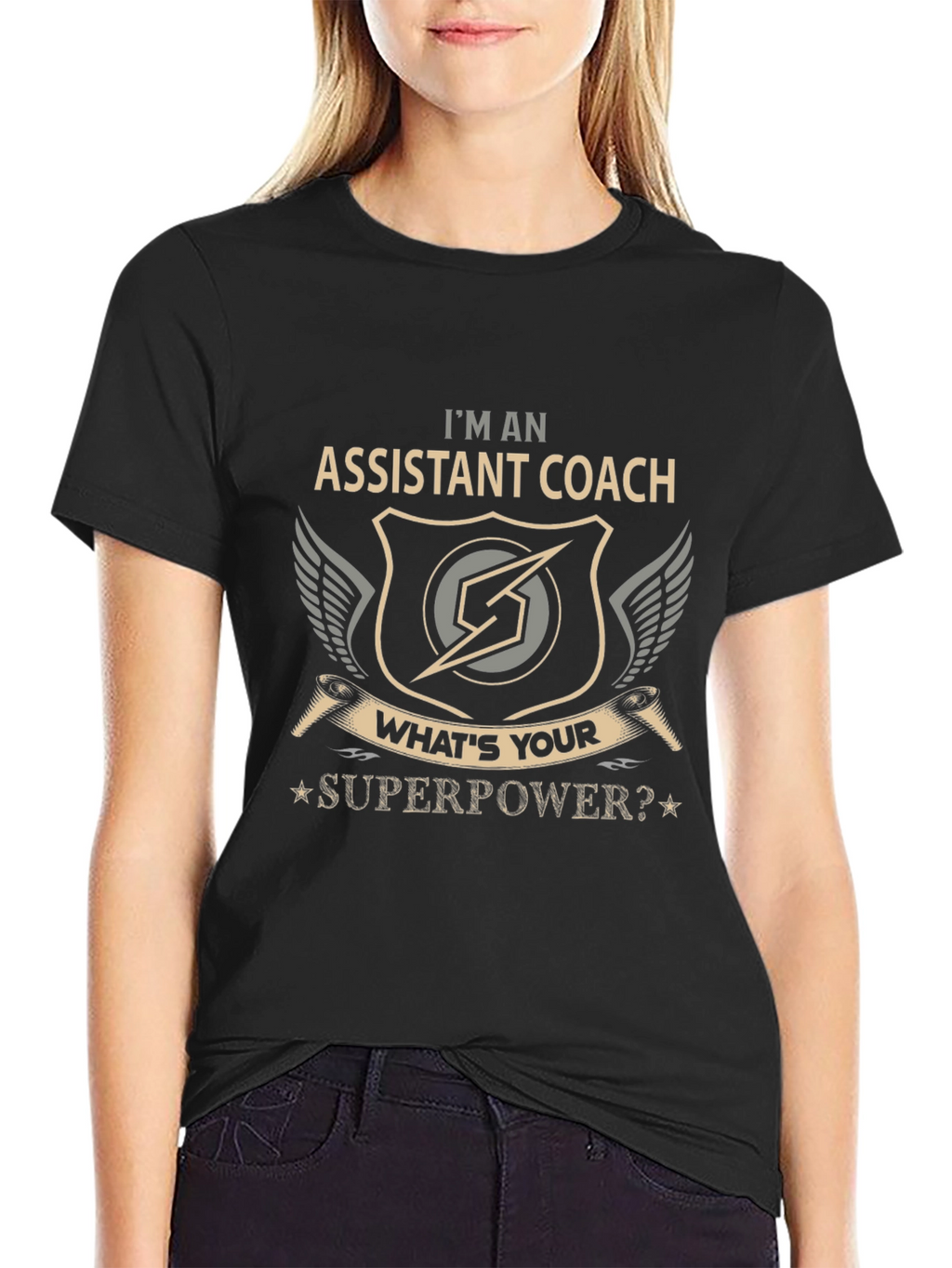 Assistant Coach Superpower Graphic T-Shirt