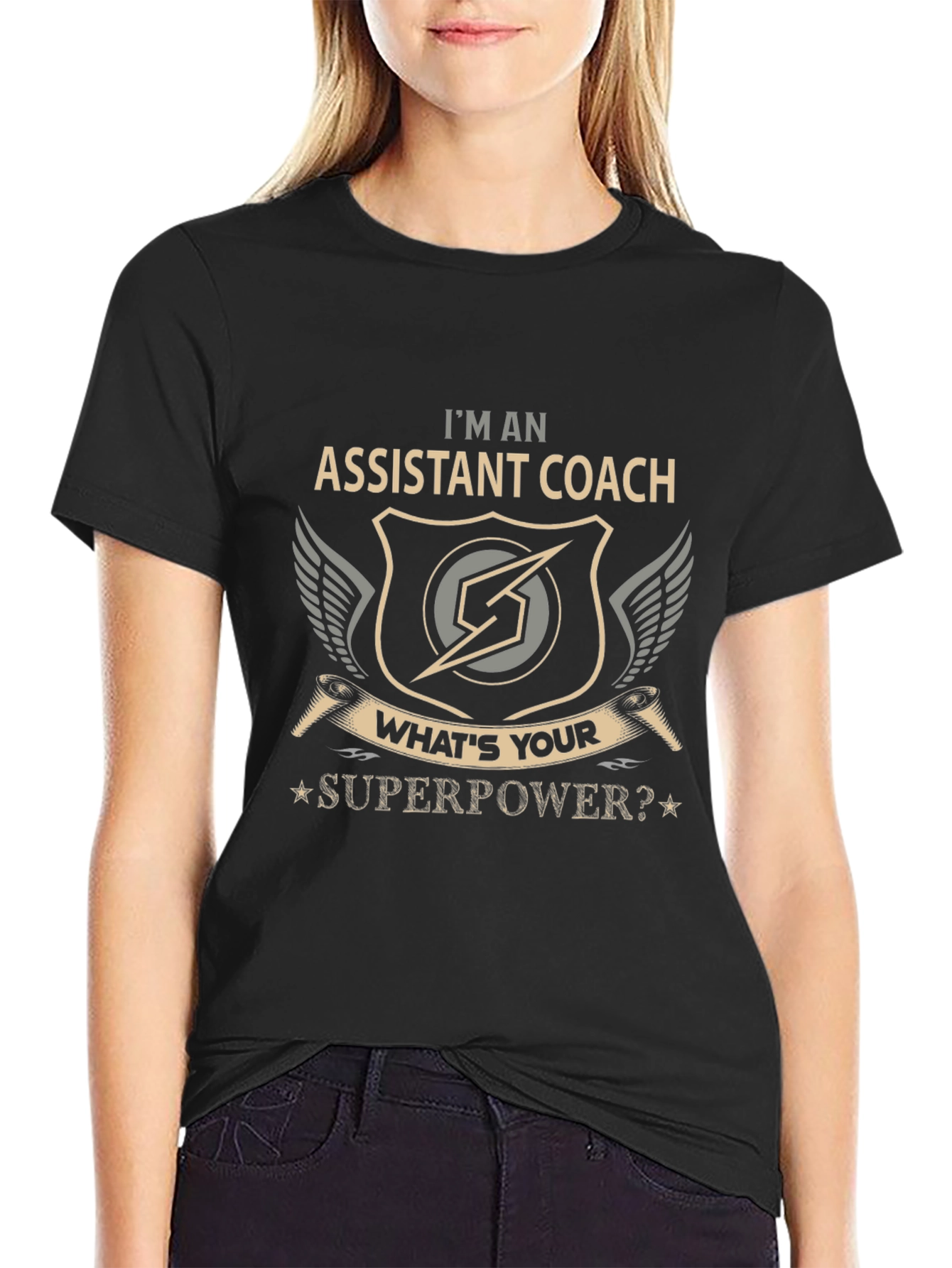 Assistant Coach Superpower Graphic T-Shirt