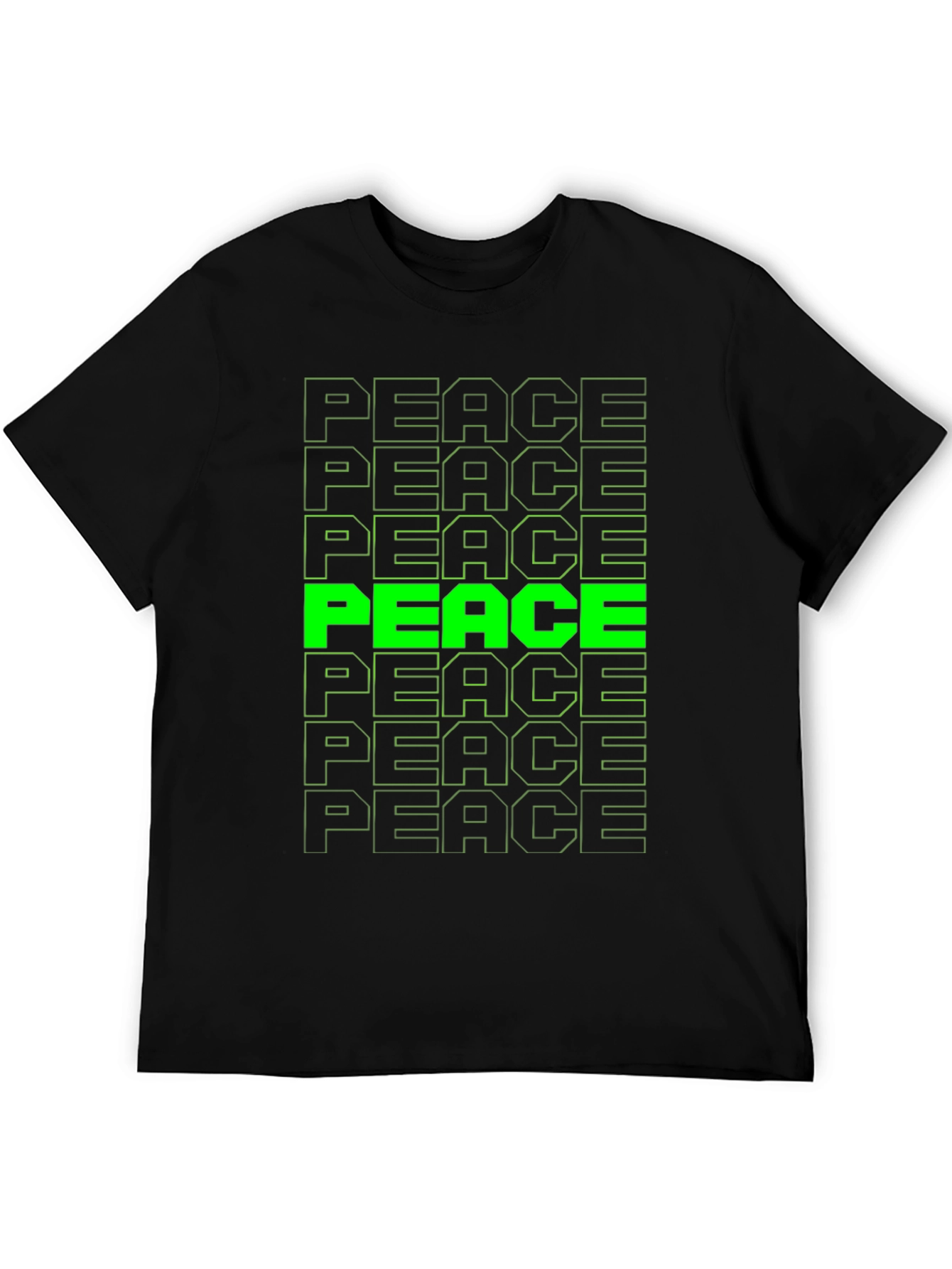 Peace T-Shirt - Green Graphic Tee
