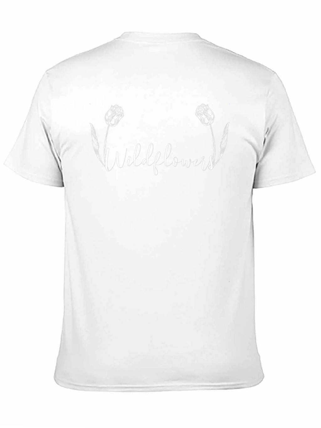 Wildflowers Graphic Print Black T-Shirt