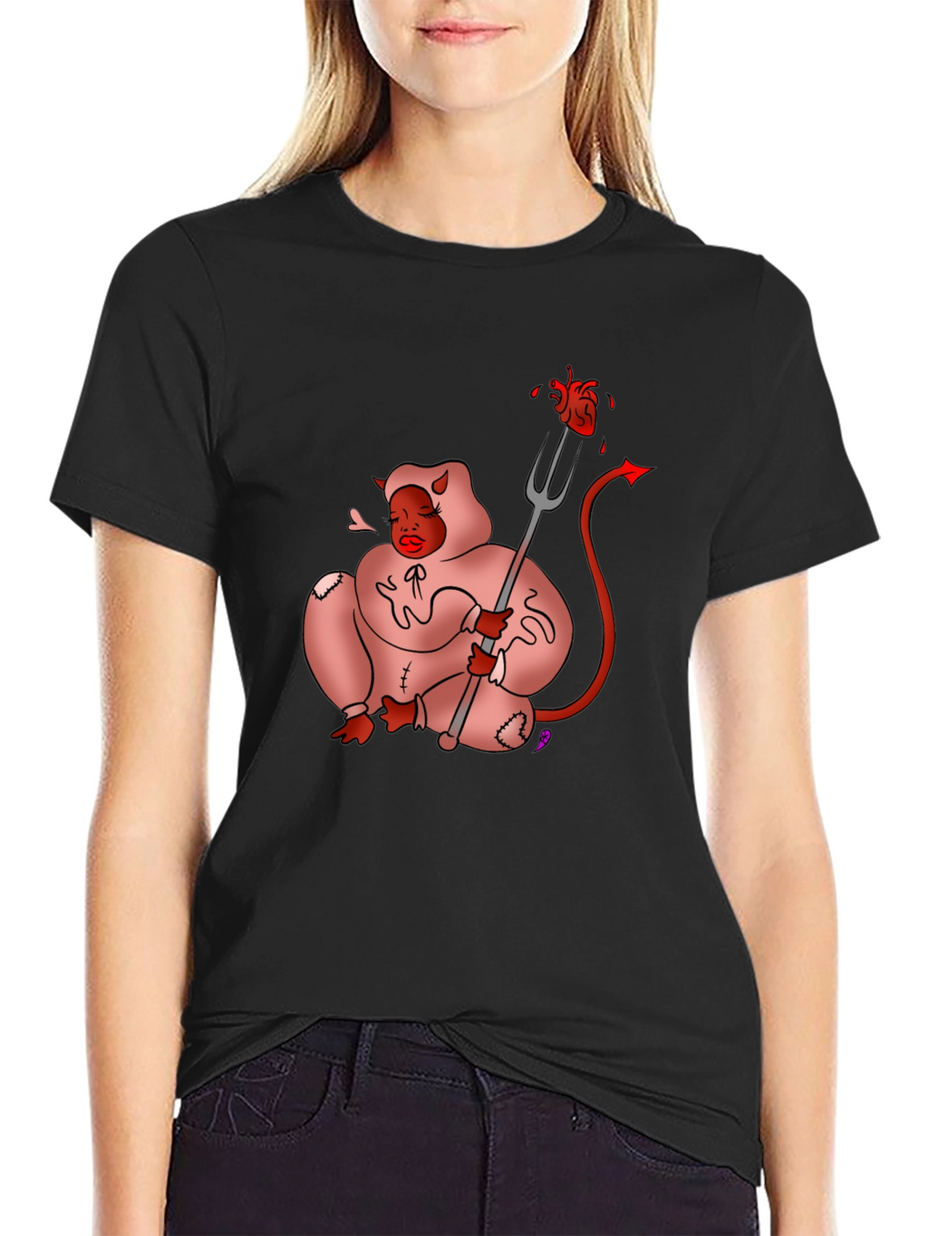 Devil Teddy Bear Graphic Tee