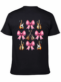 Guitar & Bows T-Shirt - Stylish Music Lover Tee