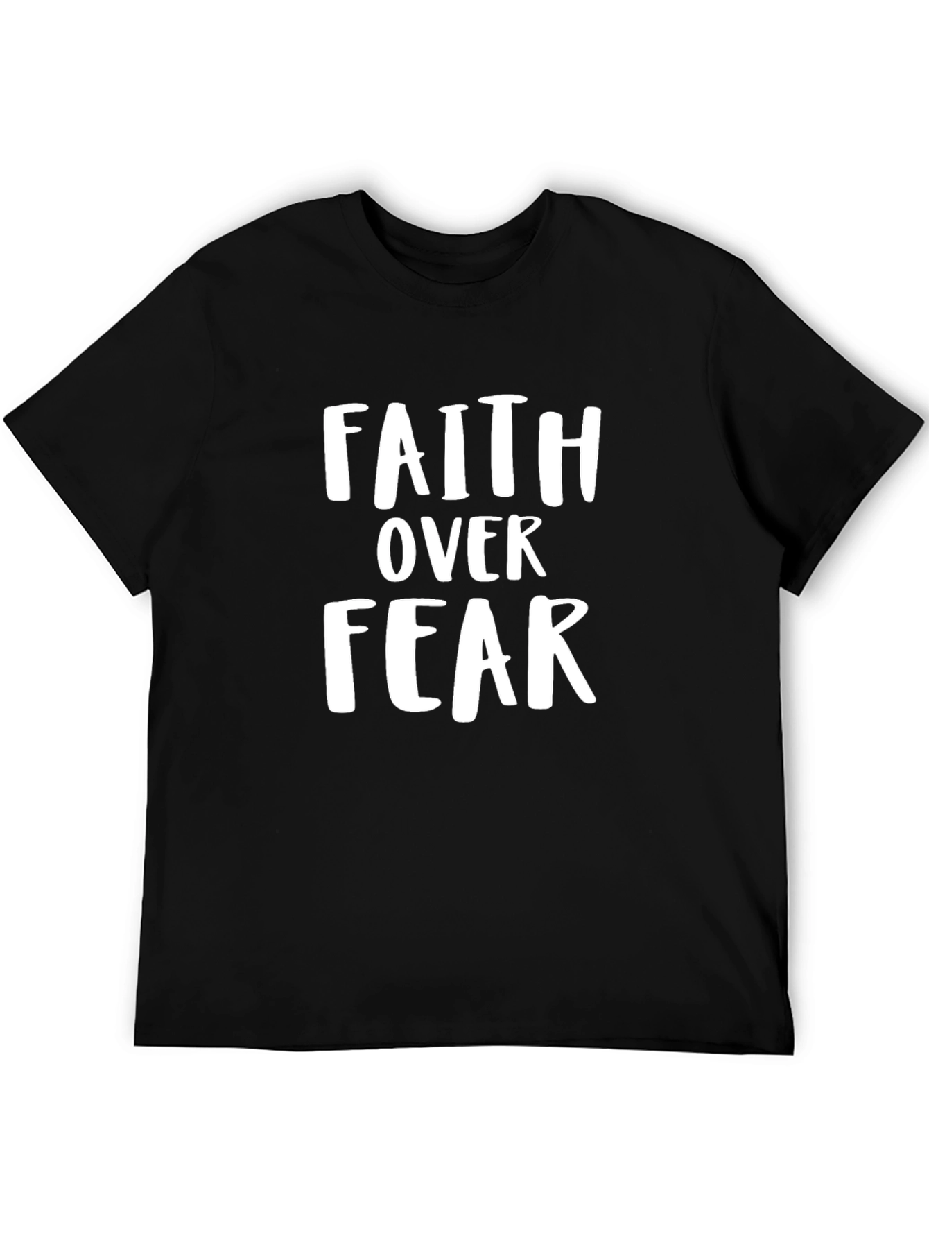 Faith Over Fear Graphic Tee - Mens Black T-Shirt