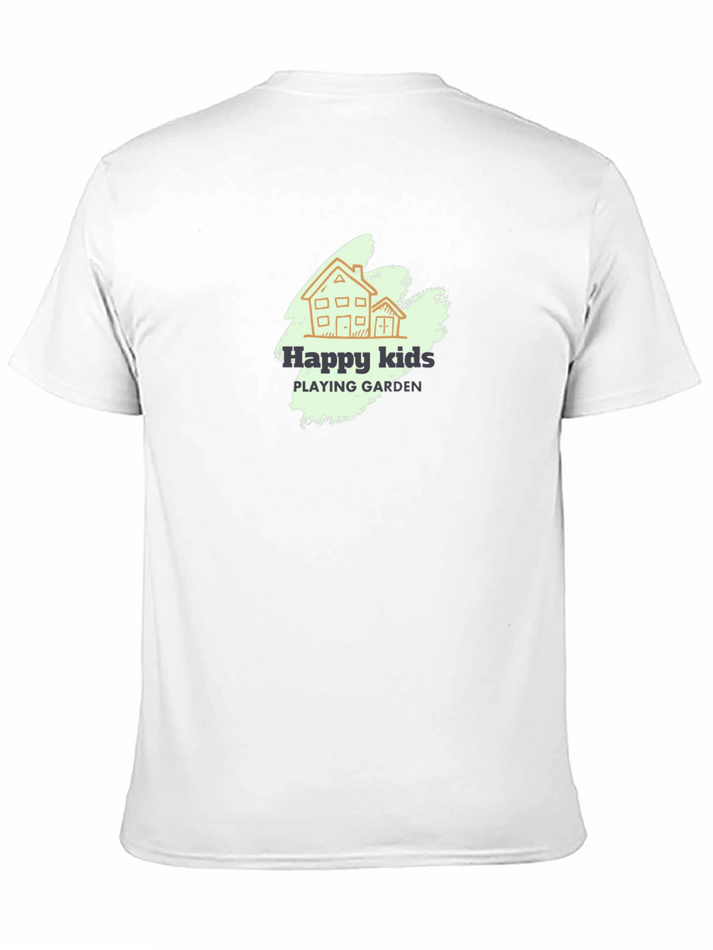 Happy Kids Playing Garden Black T-Shirt
