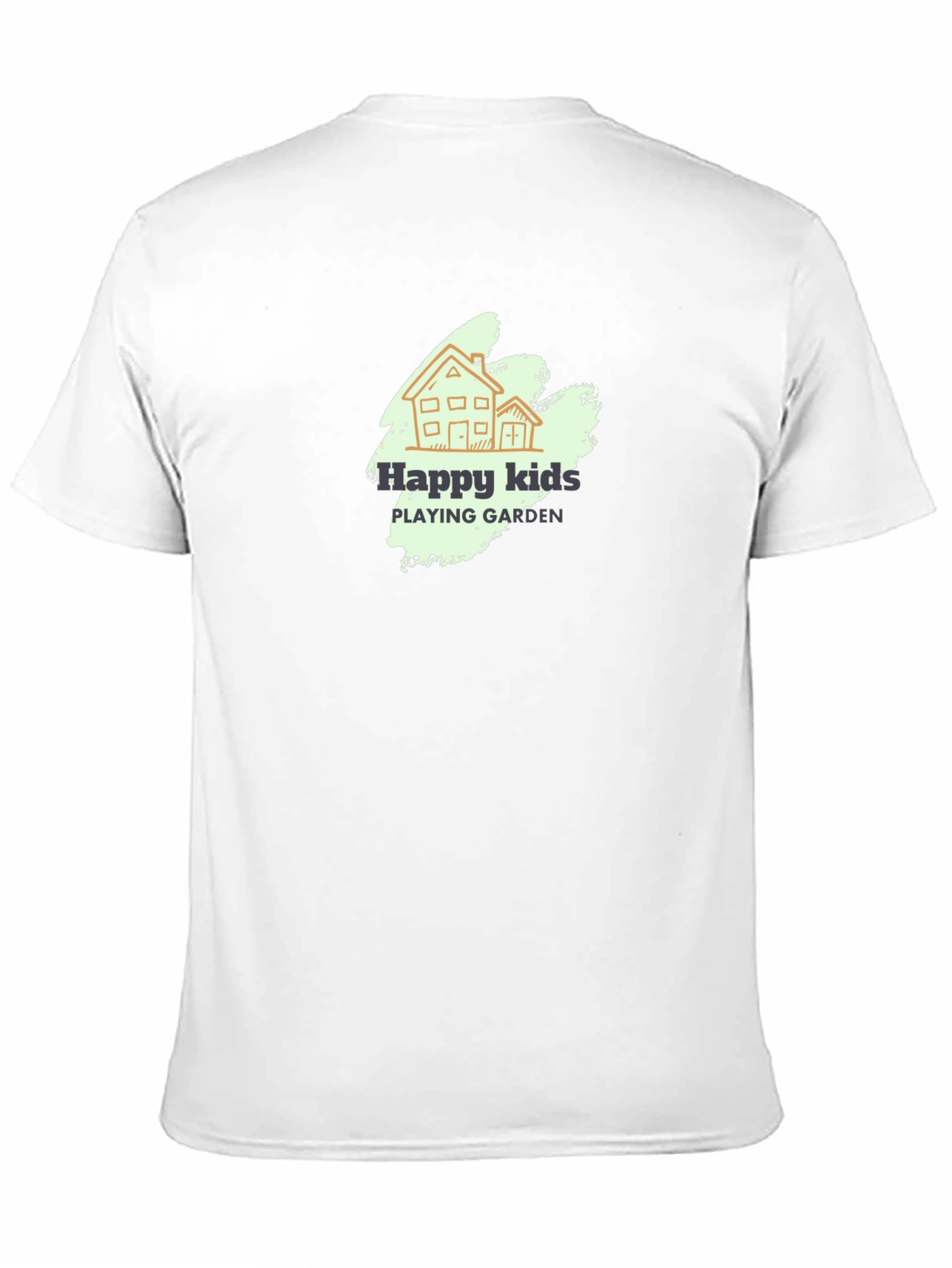 Happy Kids Playing Garden Black T-Shirt