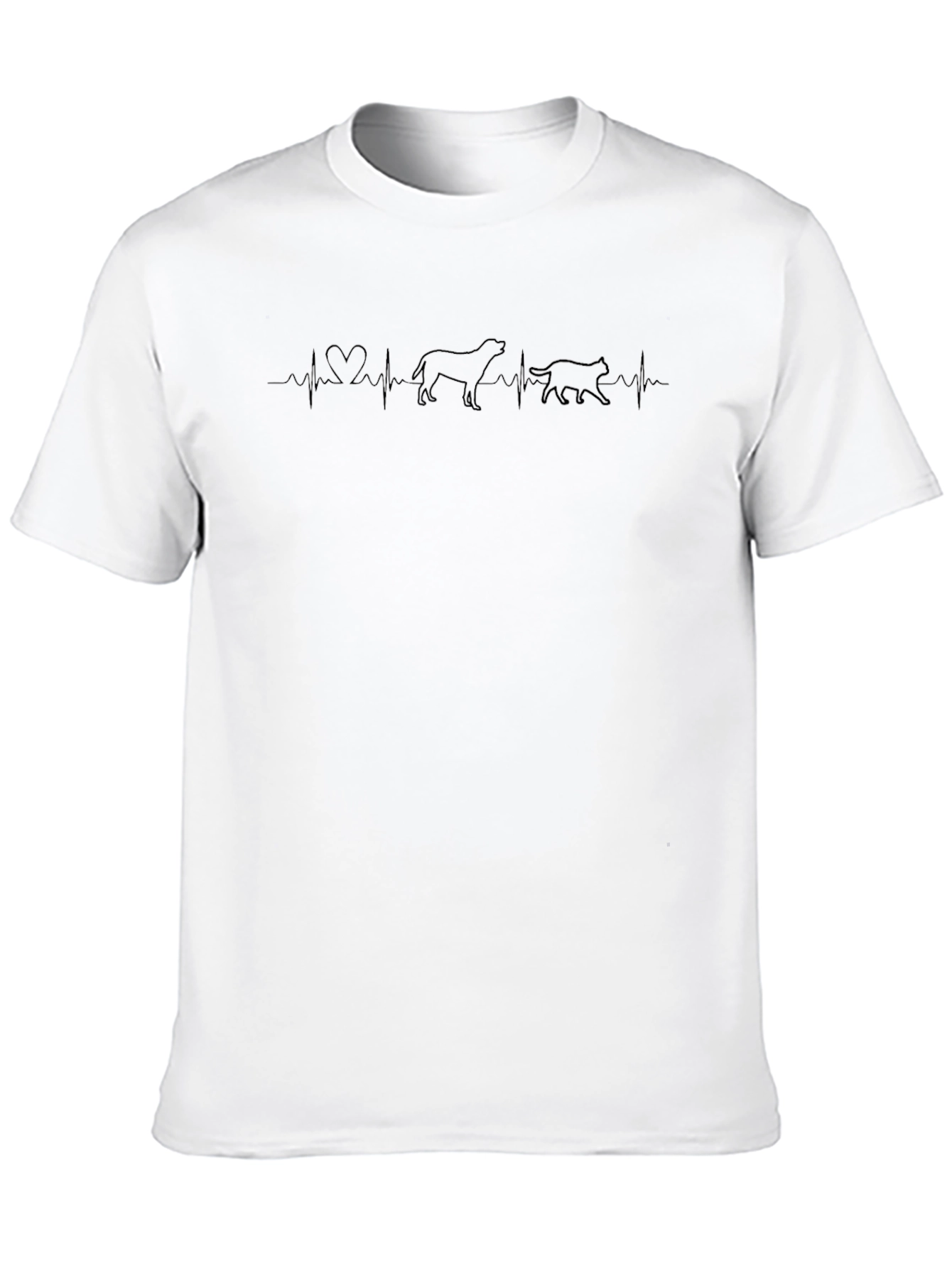 Heartbeat Dog and Cat Lover T-Shirt