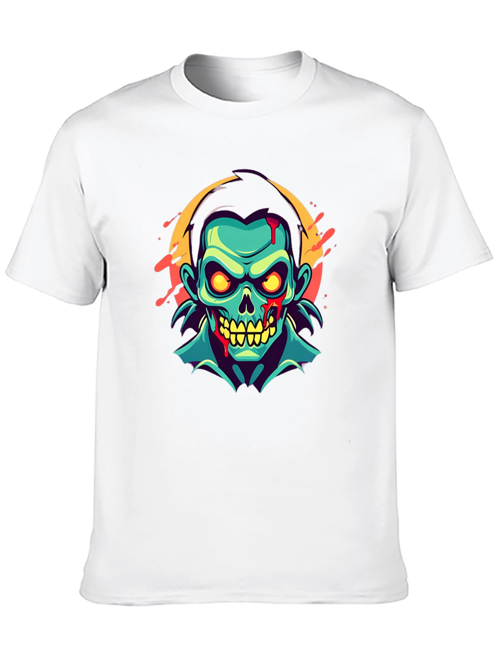 Zombie Graphic Print T-Shirt - Unique Halloween Fashion