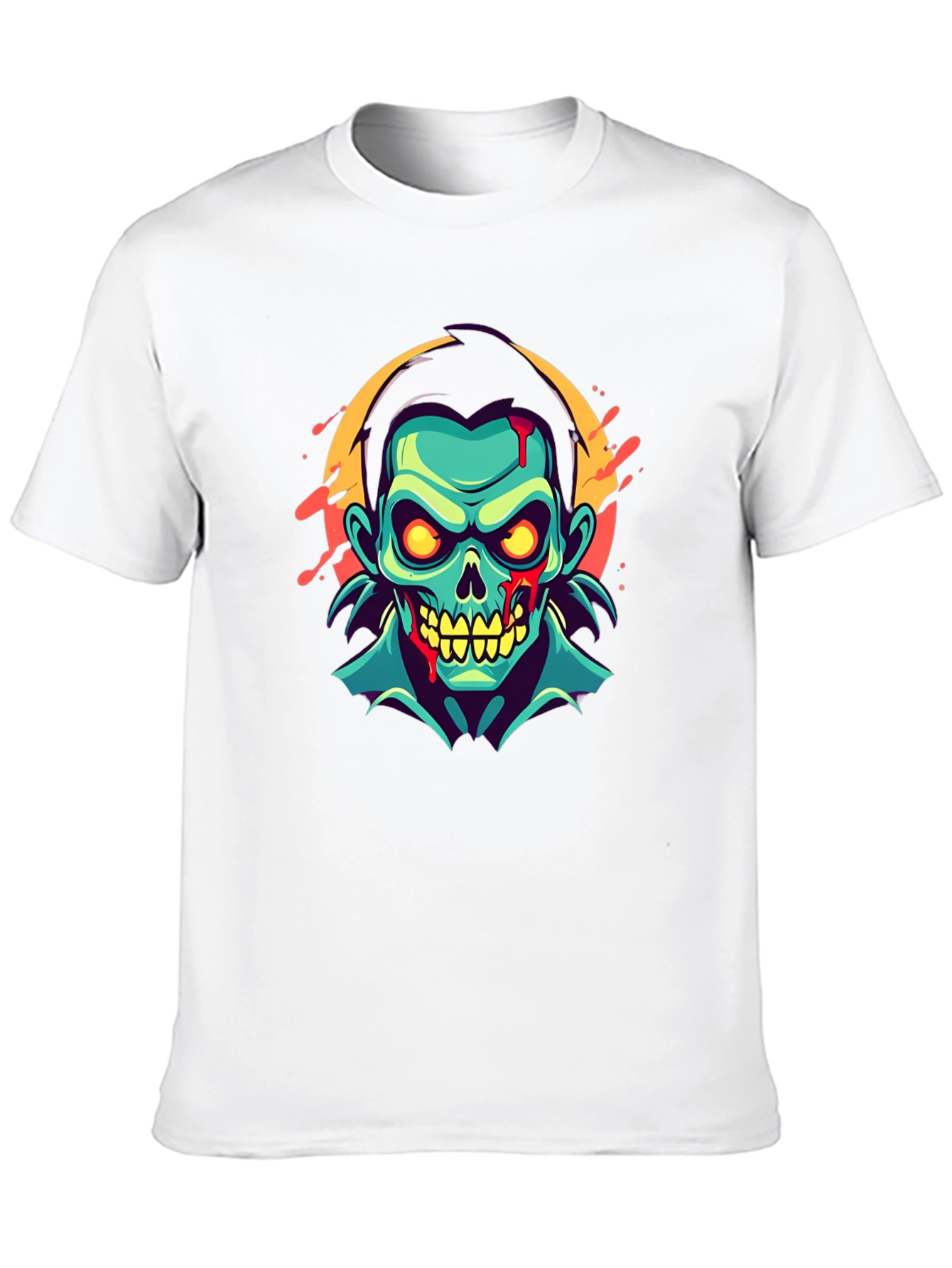Zombie Graphic Print T-Shirt - Unique Halloween Fashion