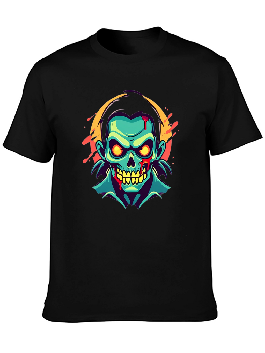 Zombie Graphic Print T-Shirt - Unique Halloween Fashion