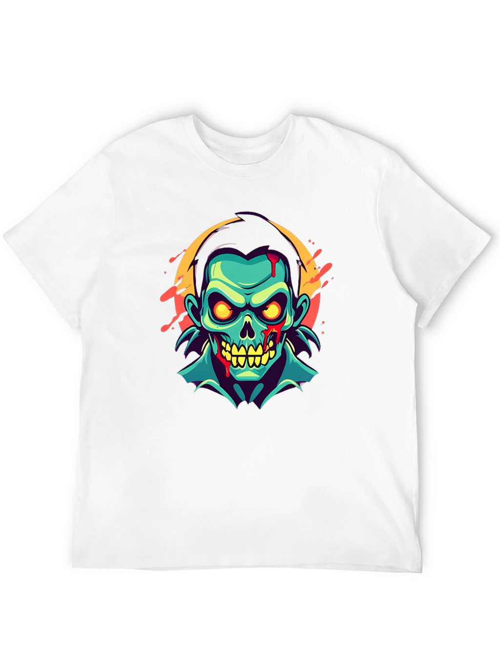 Zombie Graphic Print T-Shirt - Unique Halloween Fashion