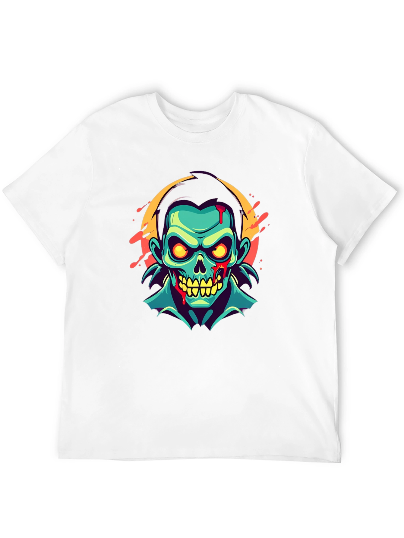 Zombie Graphic Print T-Shirt - Unique Halloween Fashion