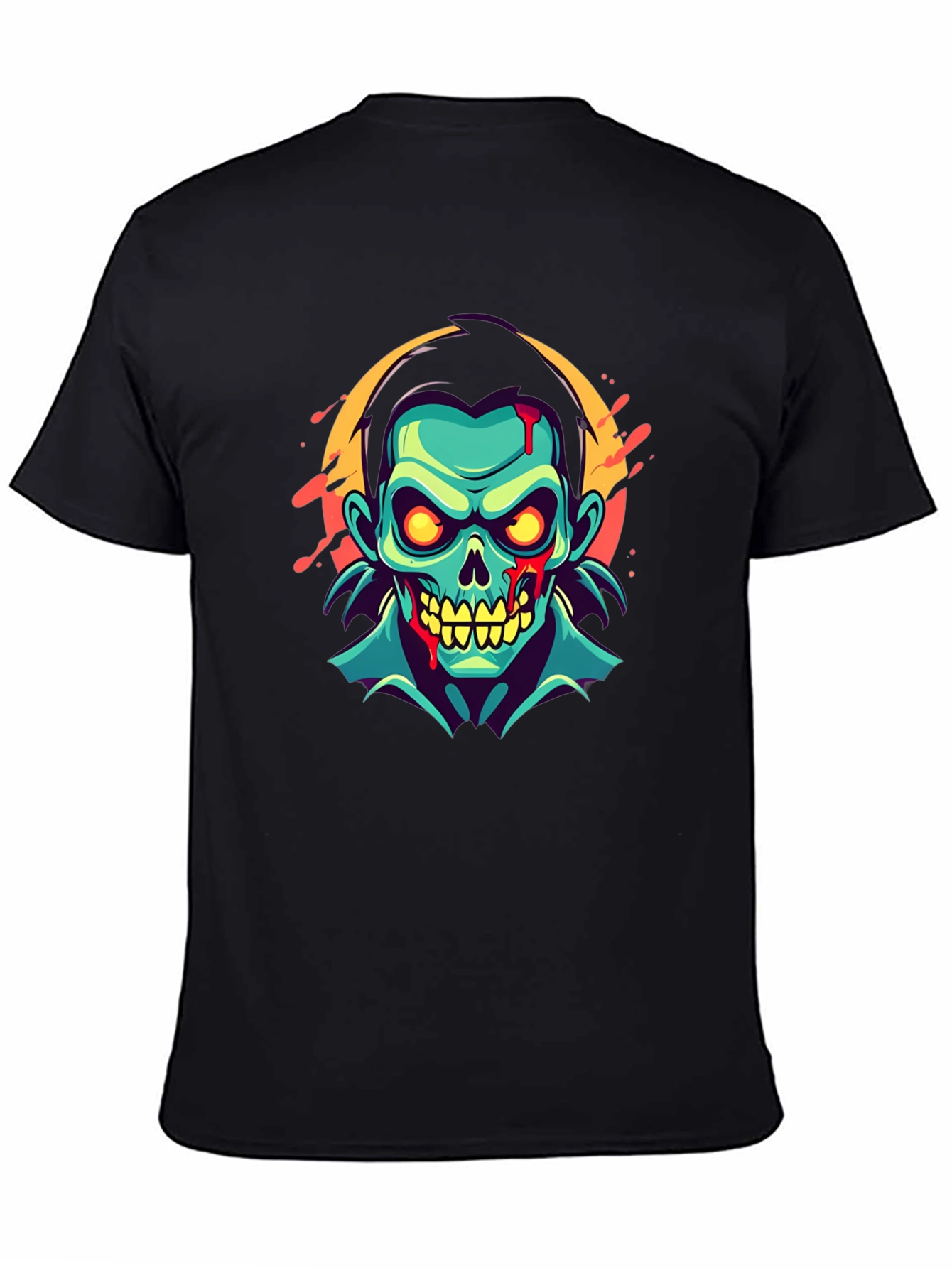 Zombie Graphic Print T-Shirt - Unique Halloween Fashion