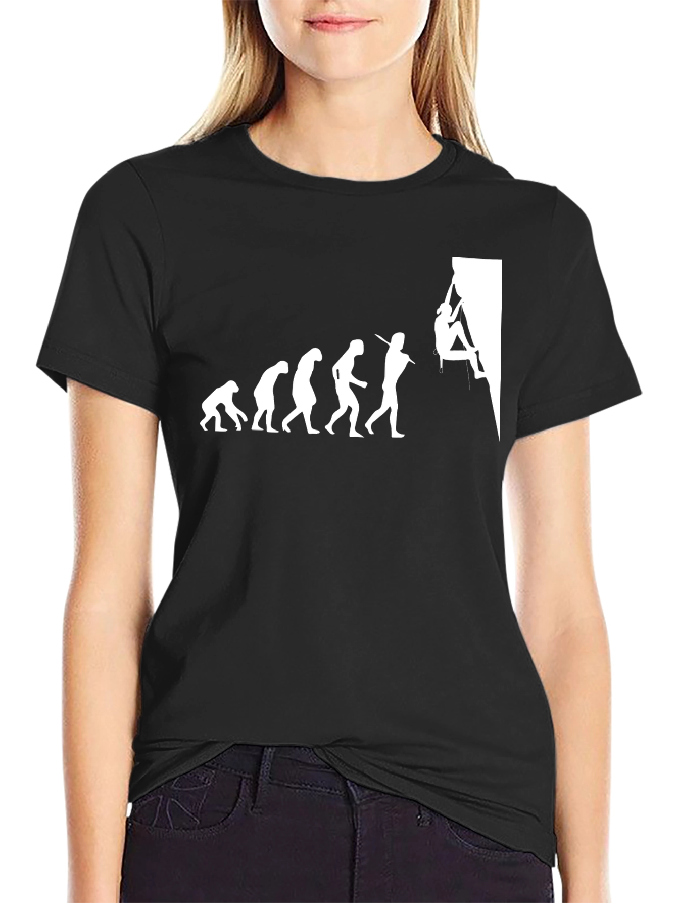 Climbing Evolution Graphic Tee - Black