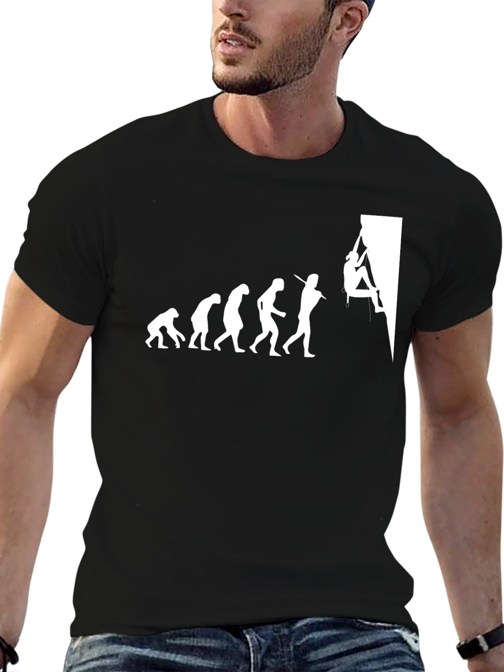 Climbing Evolution Graphic Tee - Black