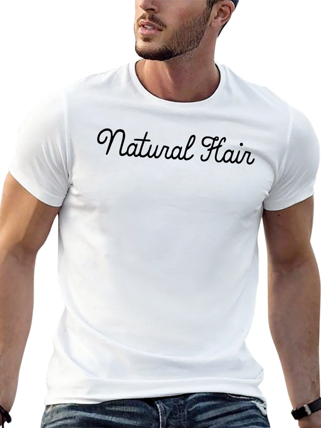 Natural Hair Crew Neck T-Shirt