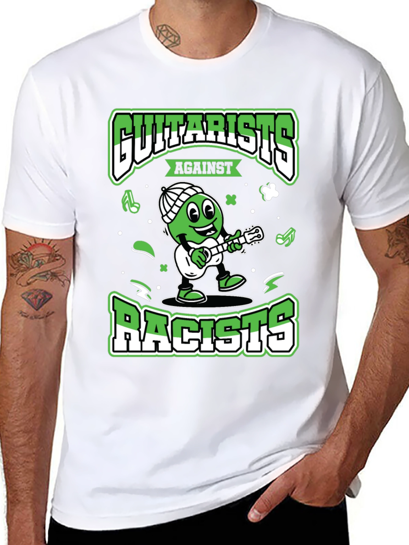 Guitarists Against Racists Graphic T-Shirt