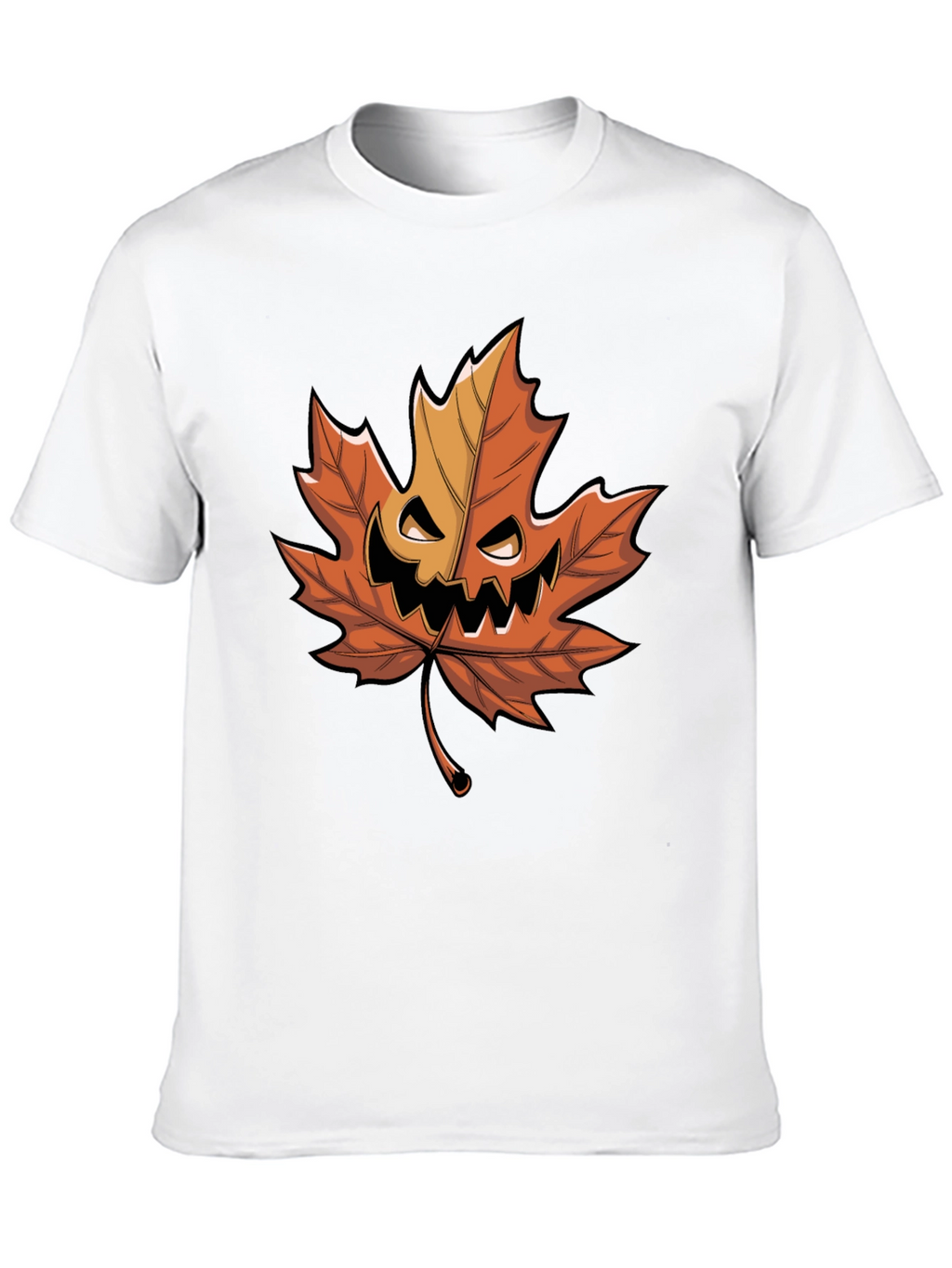 Halloween Pumpkin Maple Leaf Graphic Tee