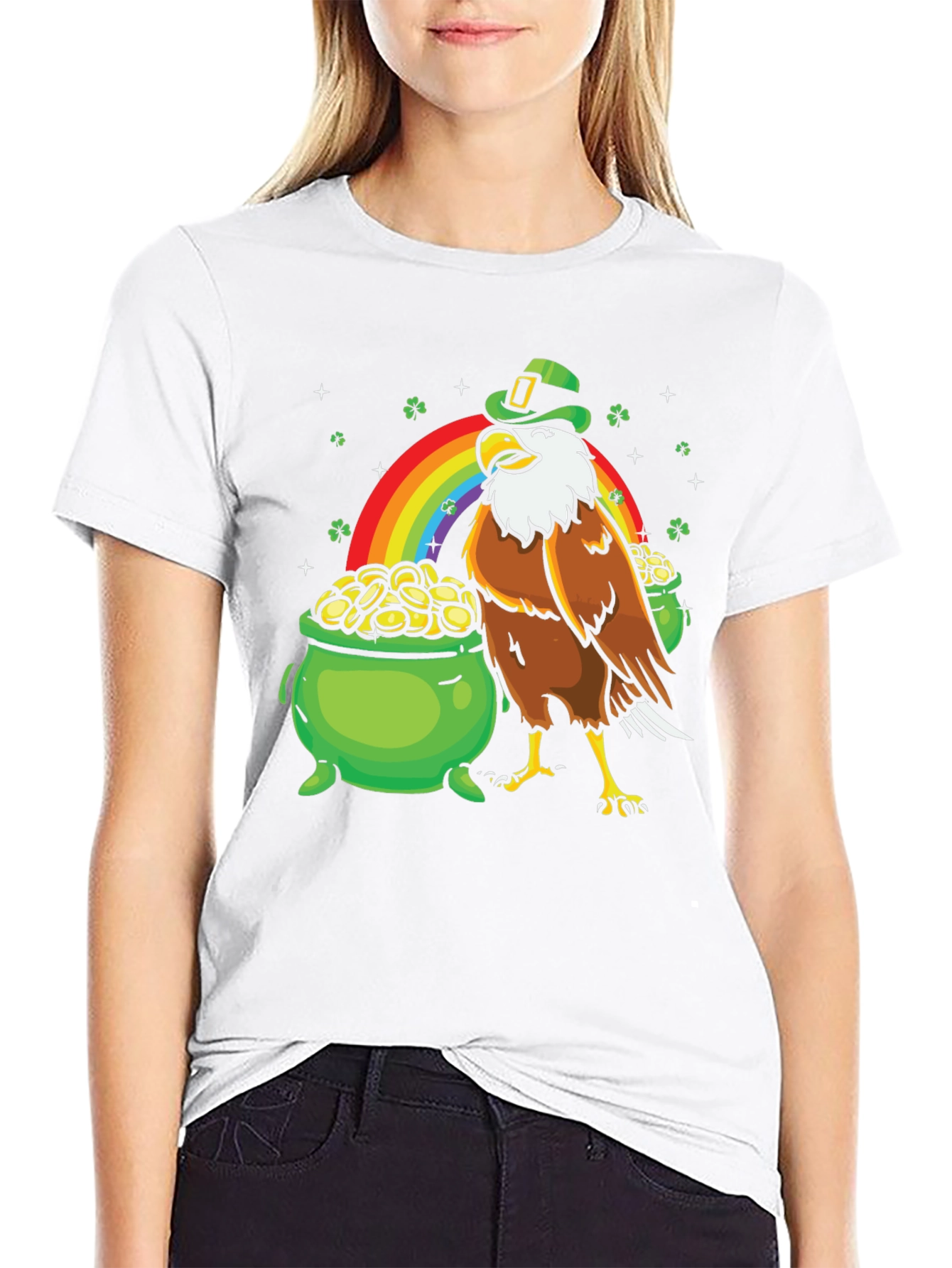 St. Patricks Day Eagle Graphic Tee