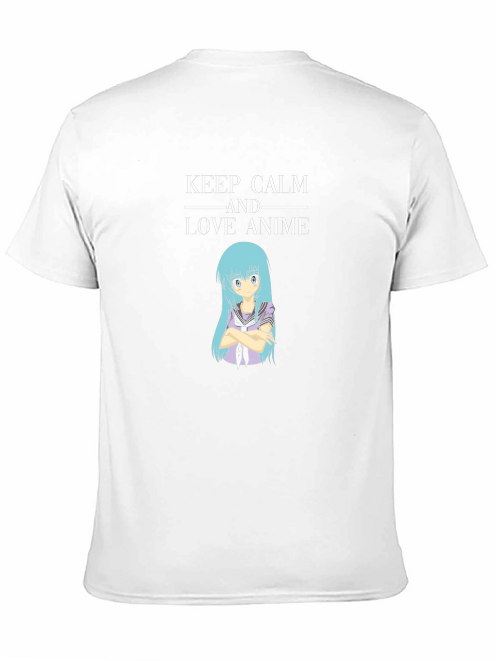Keep Calm Anime Black T-Shirt
