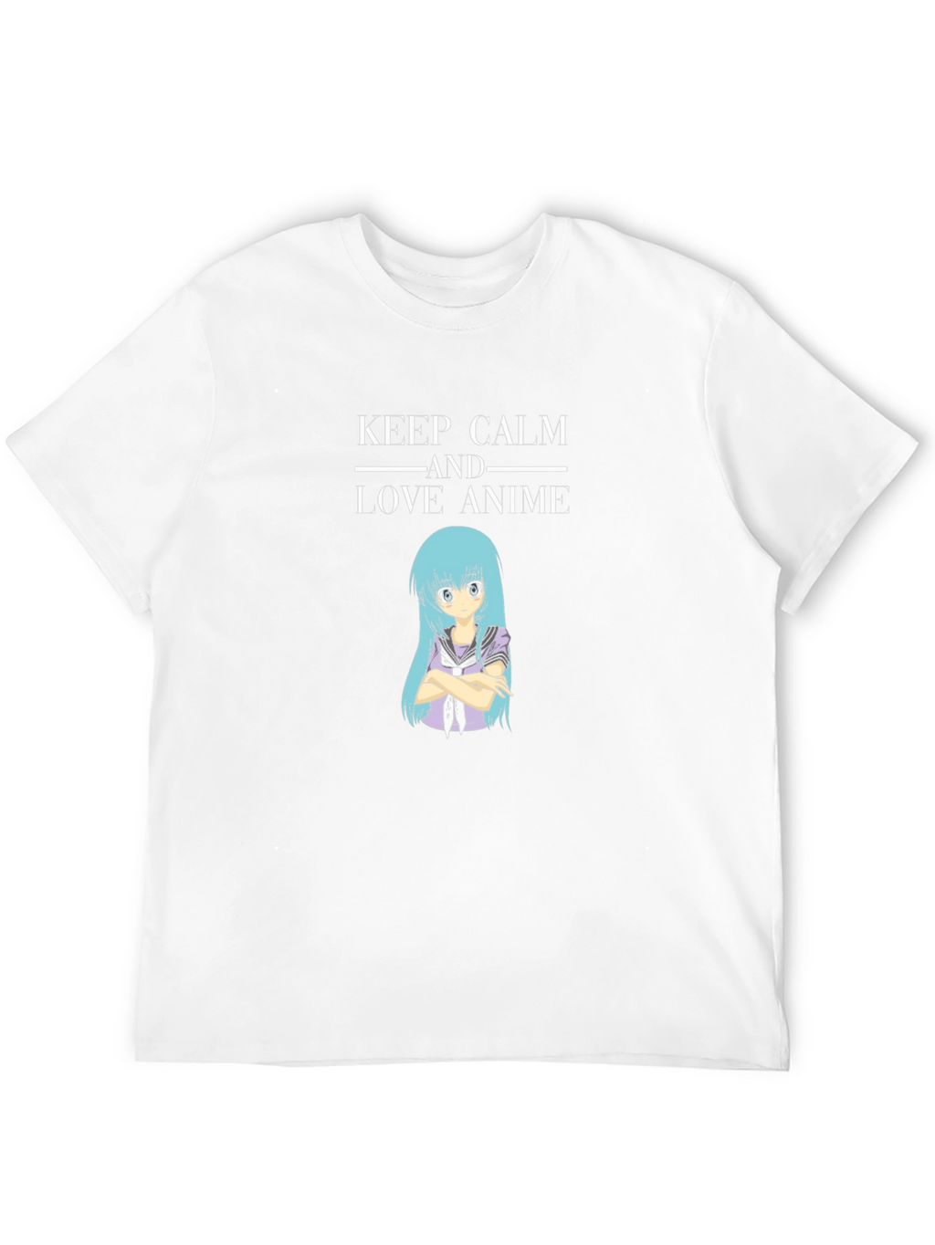 Keep Calm Anime Black T-Shirt