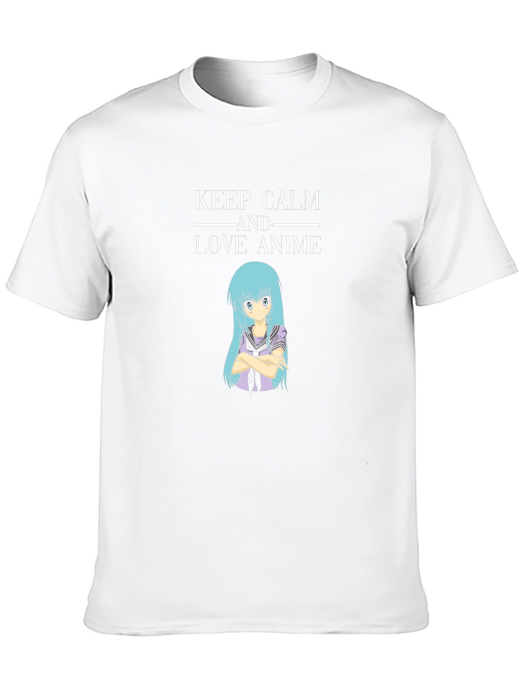 Keep Calm Anime Black T-Shirt