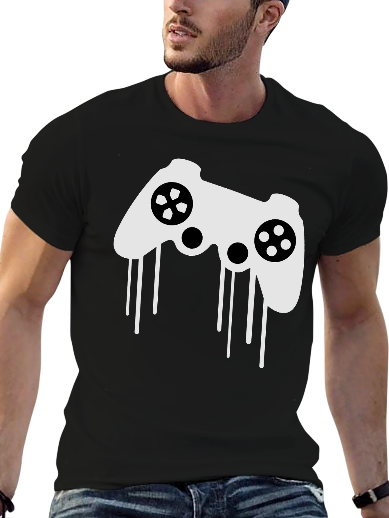 Gaming Controller Graphic Tee - Black