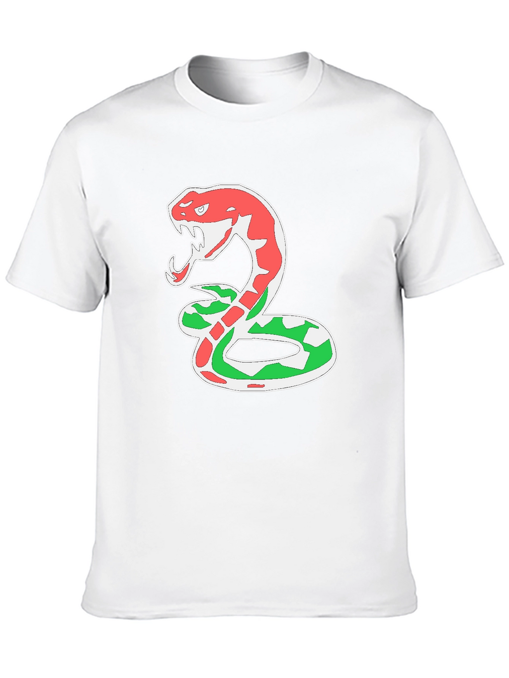 Snake T-Shirt - Red & Green Cobra Design