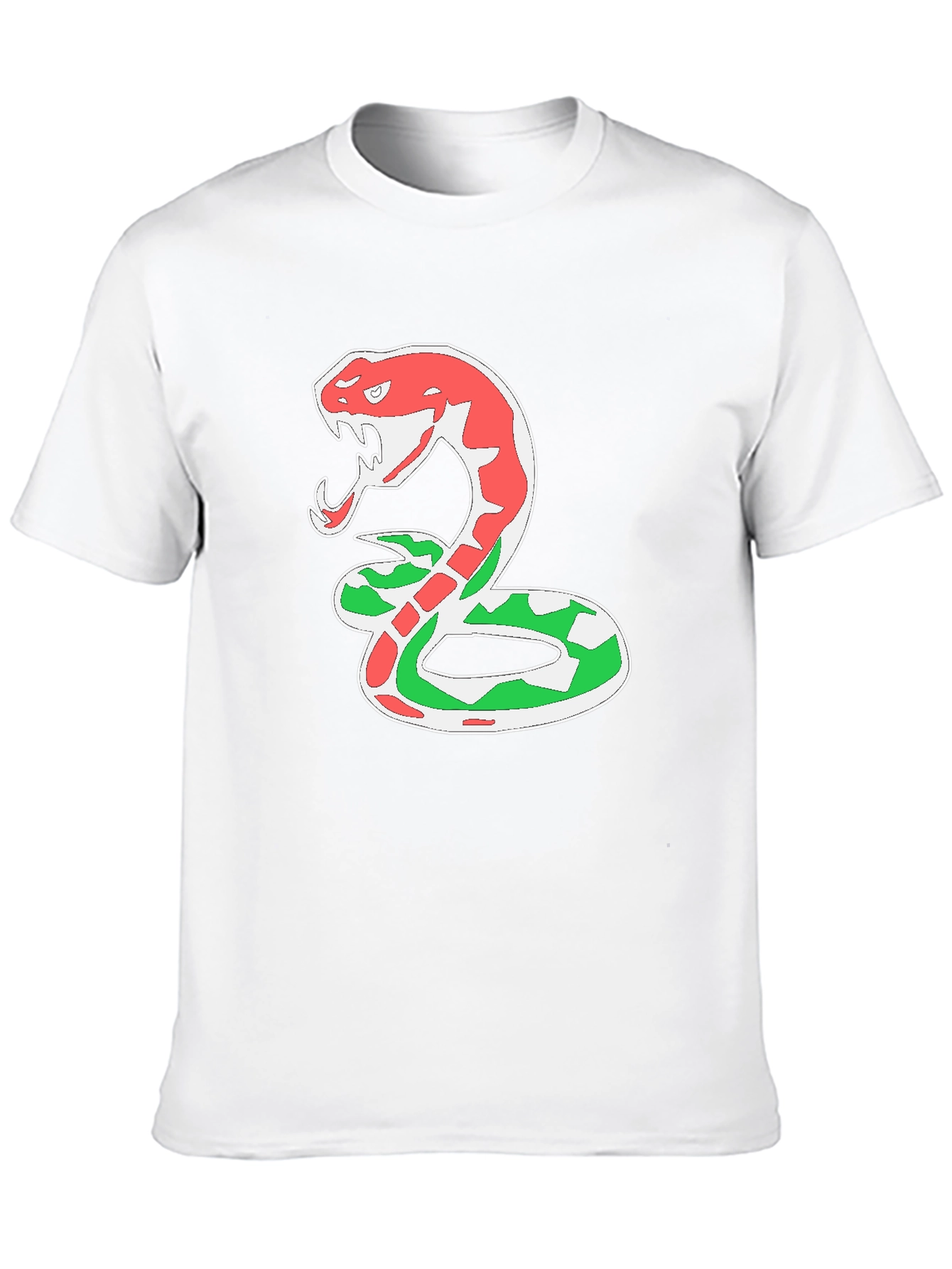 Snake T-Shirt - Red & Green Cobra Design