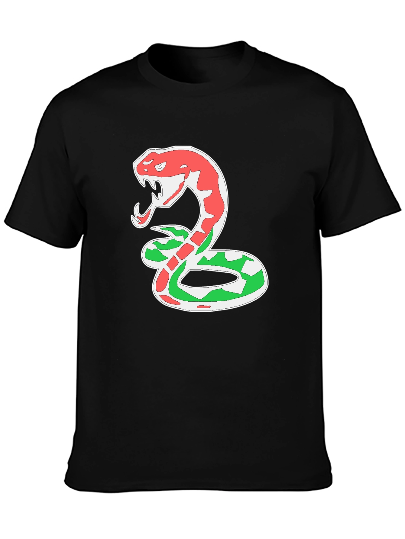 Snake T-Shirt - Red & Green Cobra Design