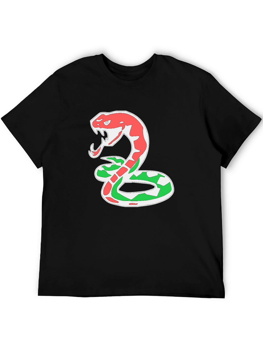 Snake T-Shirt - Red & Green Cobra Design