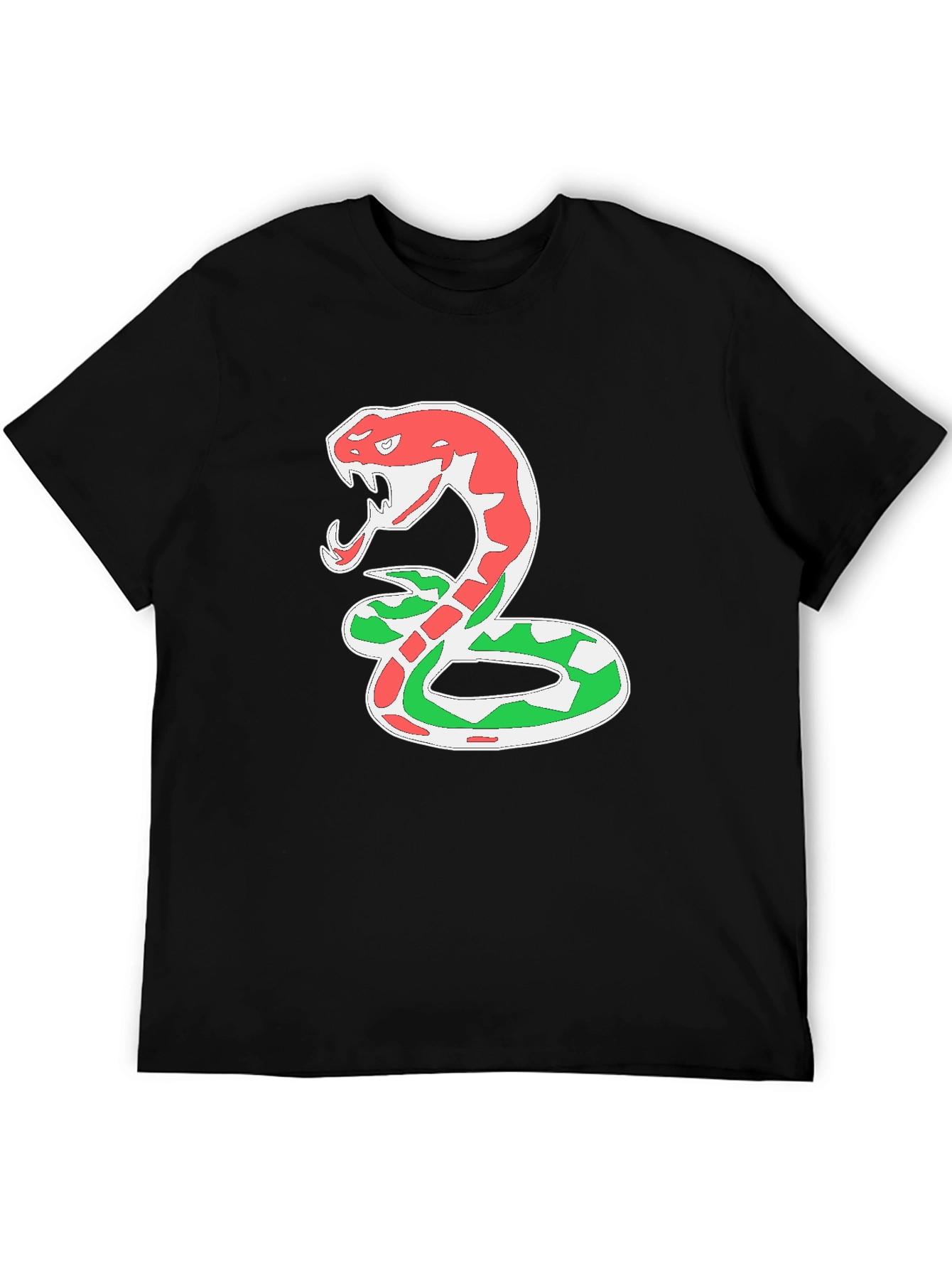 Snake T-Shirt - Red & Green Cobra Design