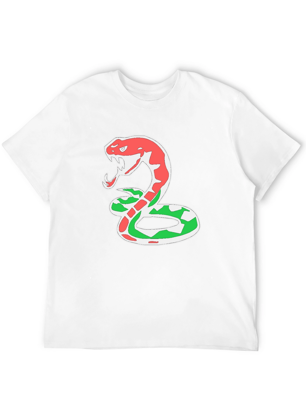 Snake T-Shirt - Red & Green Cobra Design
