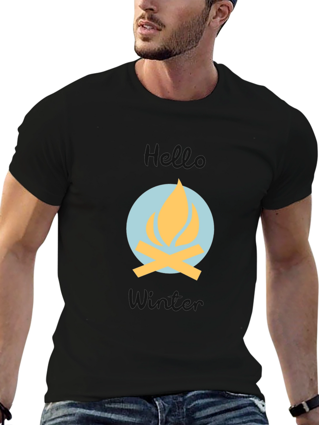 Campfire Graphic Tee - Cozy Winter Vibes