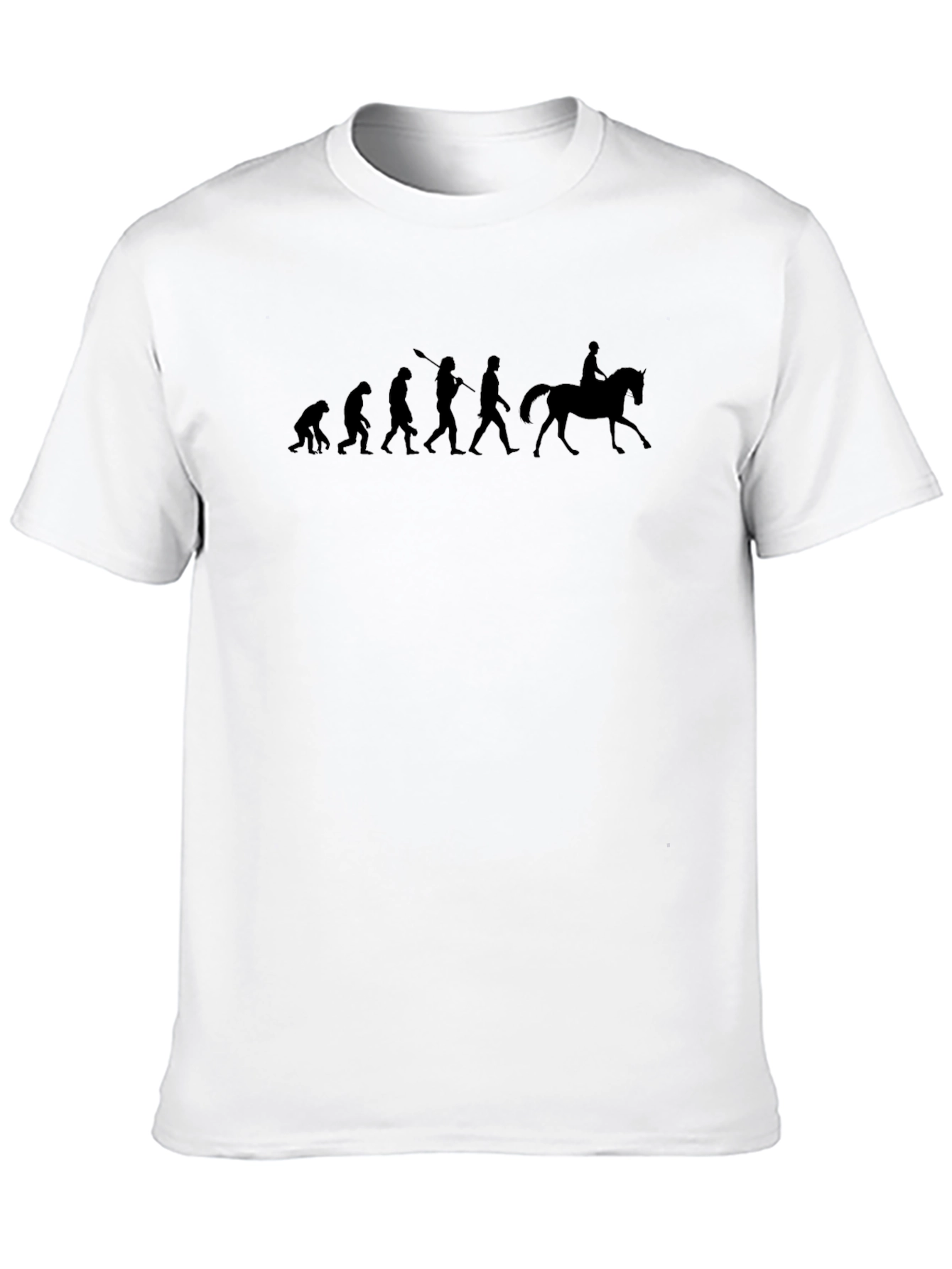 Evolution of Riding T-Shirt Black Cotton Tee