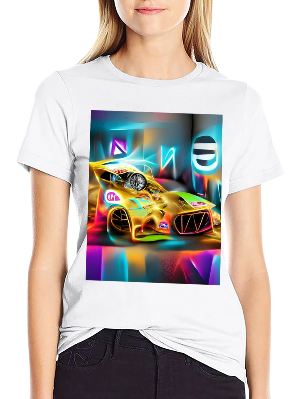 Neon Race Car T-Shirt