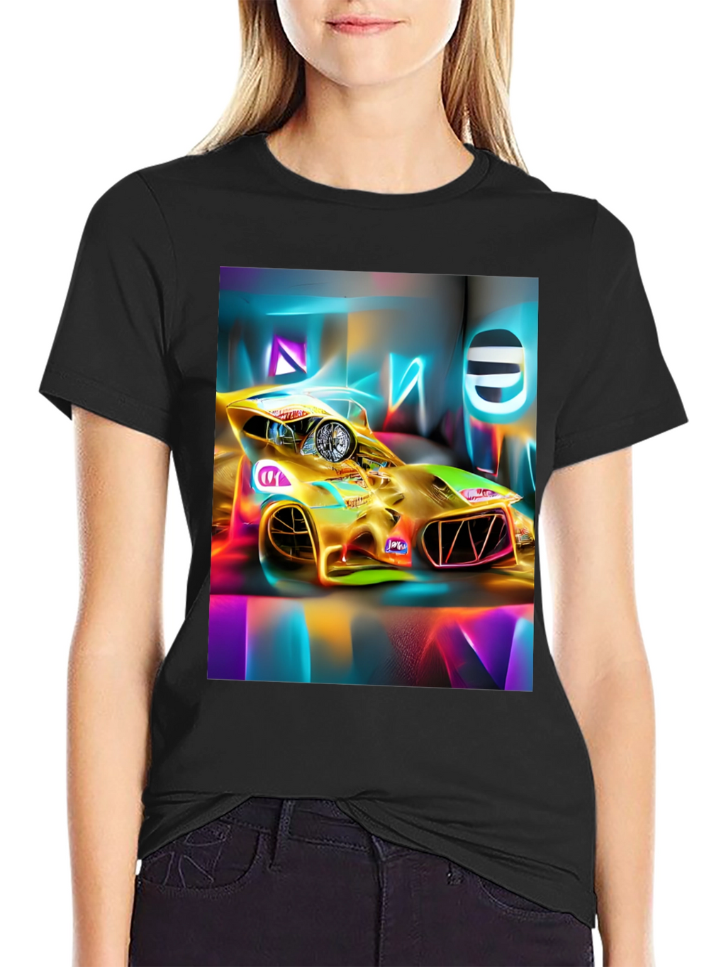 Neon Race Car T-Shirt